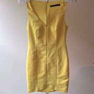 Zara Fitted Yellow Dress